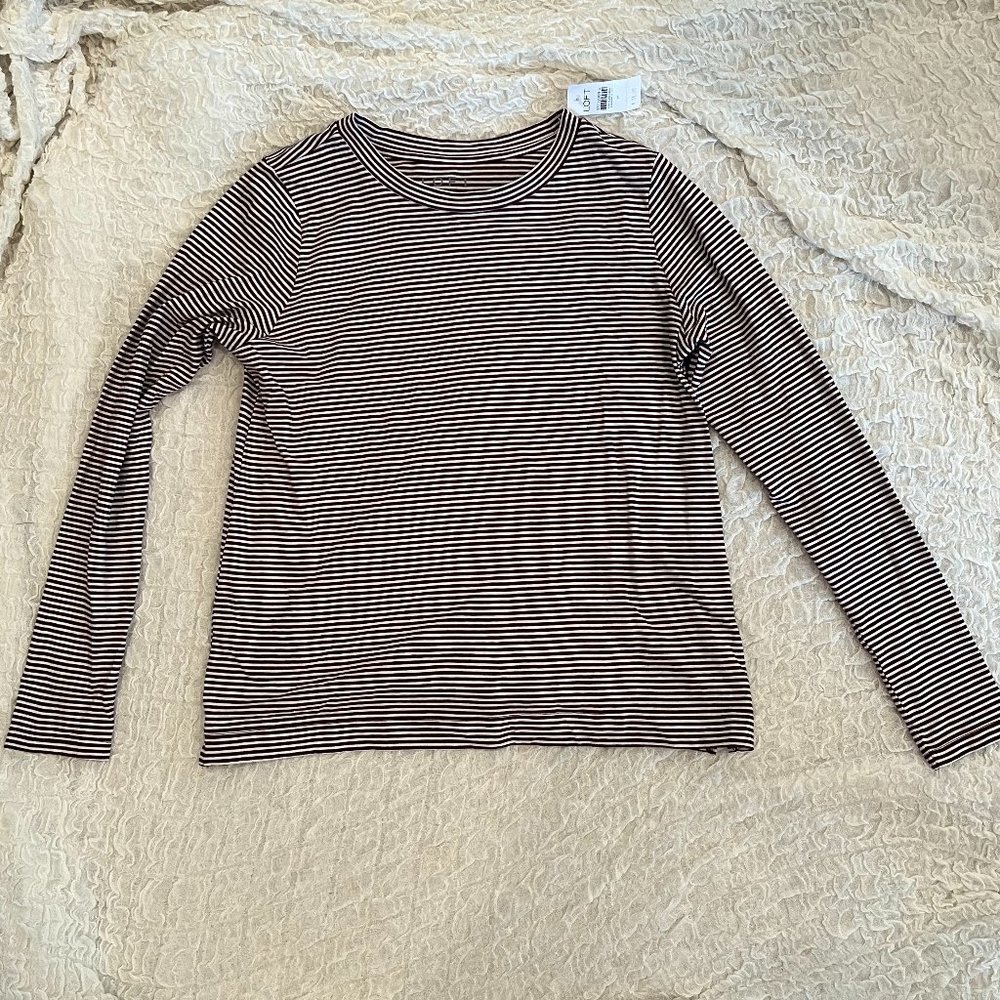 Long-sleeved Red Striped Shirt